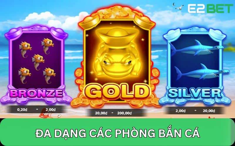 Phòng bắn cá đa dạng với các mức cược khác nhau